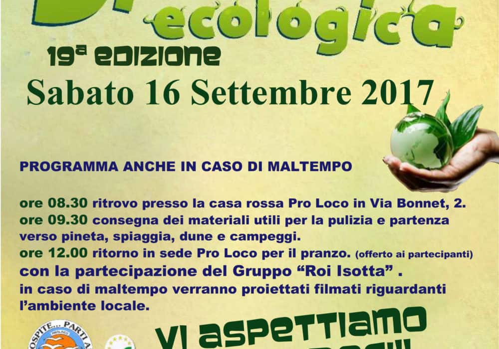 Giornata dedicata all’ambiente – 16 settembre 2017